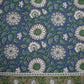 Blue Floral Pure Cotton Jaipuri Bedsheets for Double Bed with Pillow Covers, 90" x 108" King Size, 180 TC, Breathable and Skin Friendly