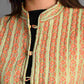 Winter Green Sleeveless Reversible Jaipuri Cotton Quilted Jackets For Women