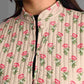 Winter Cream Sleeveless Reversible Jaipuri Cotton Quilted Jackets For Women