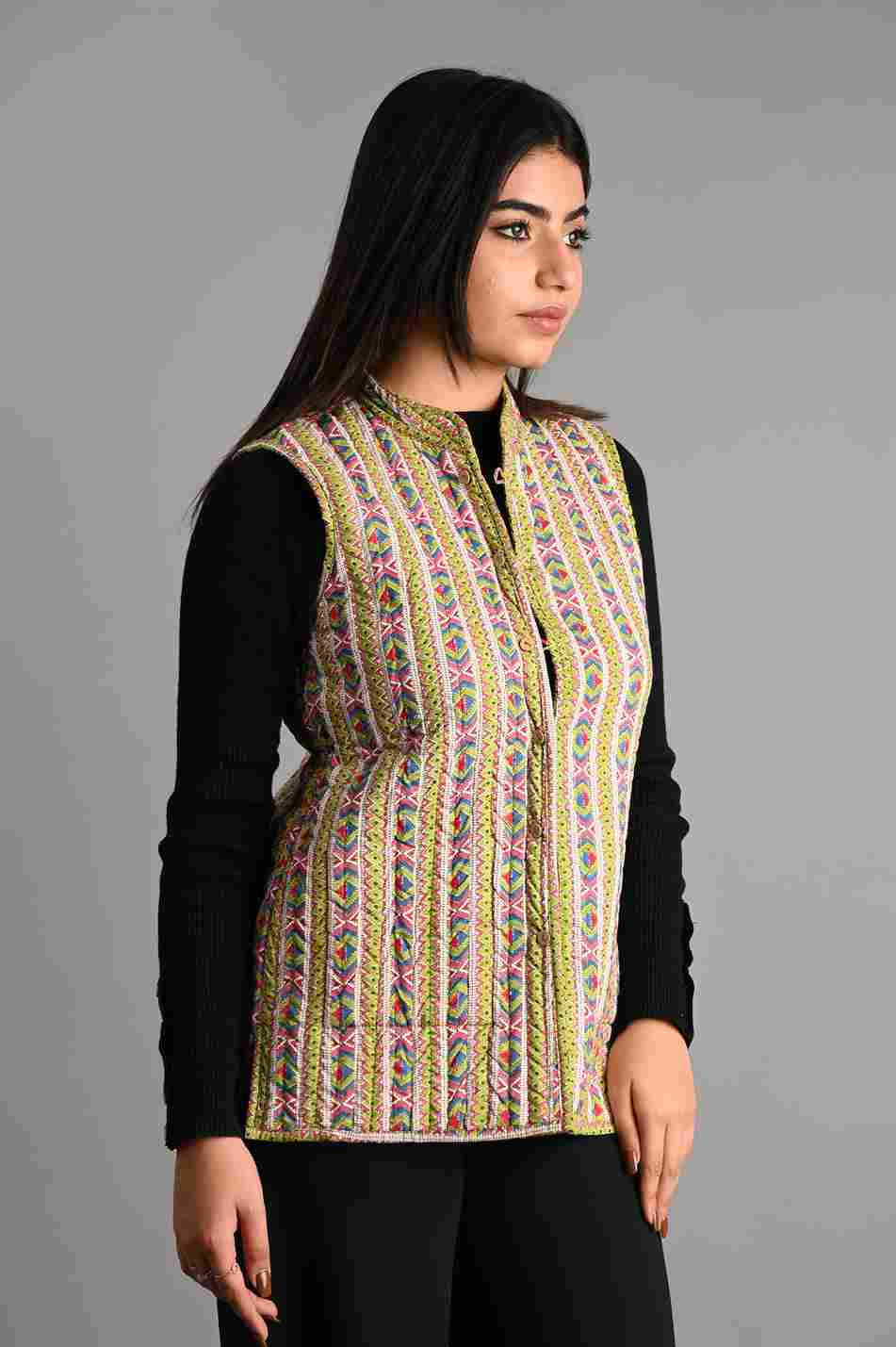 Women's Brown Print Cotton Reversible Quilted Jackets Online – Fabric Bazaar